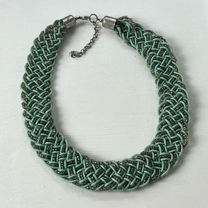Beaded Green Collar Necklace